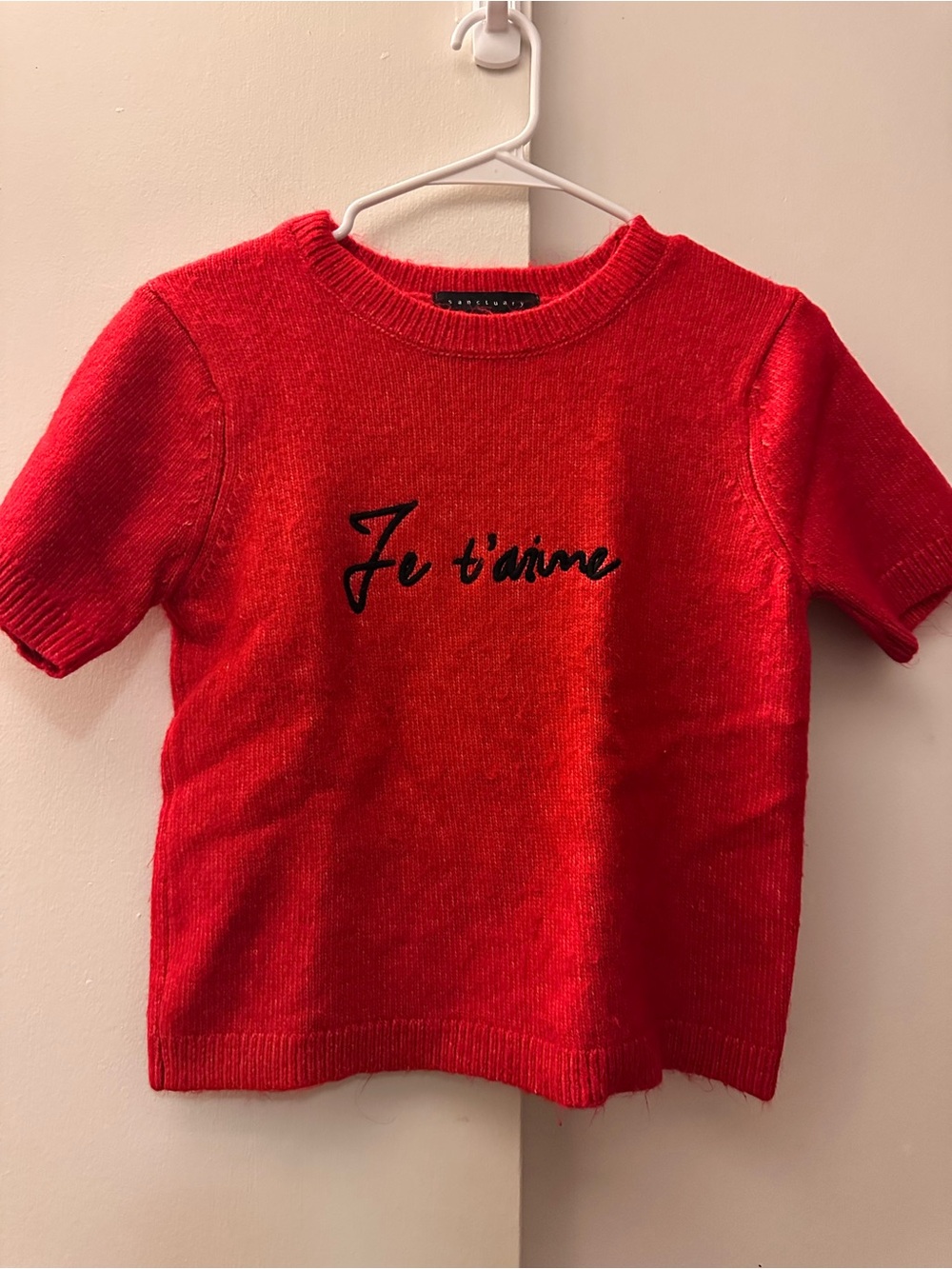 Sanctuary Je t’aime Short Sleeve Sweater Aesthetic S